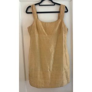 Yoana Baraschi gold mini shift dress.